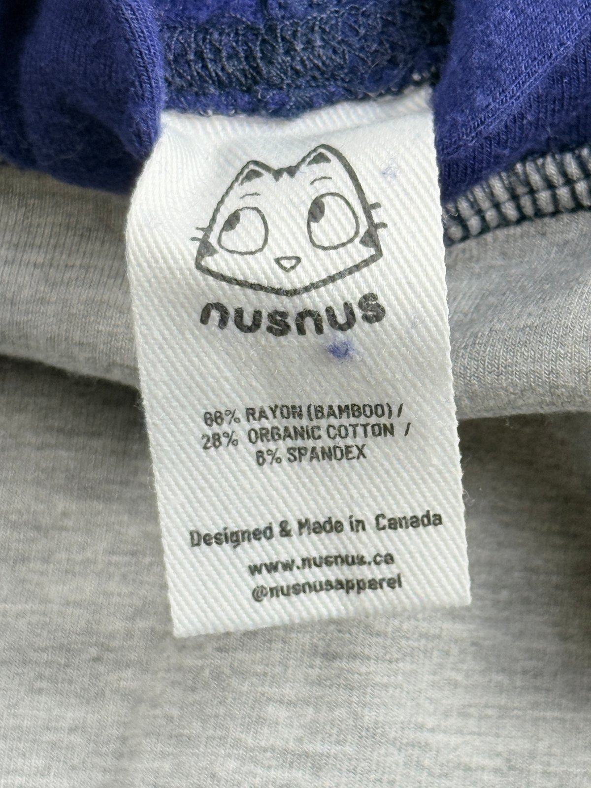 Nusnus Navy Gray Colorblock Hoodie 4T