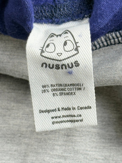 Nusnus Navy Gray Colorblock Hoodie 4T