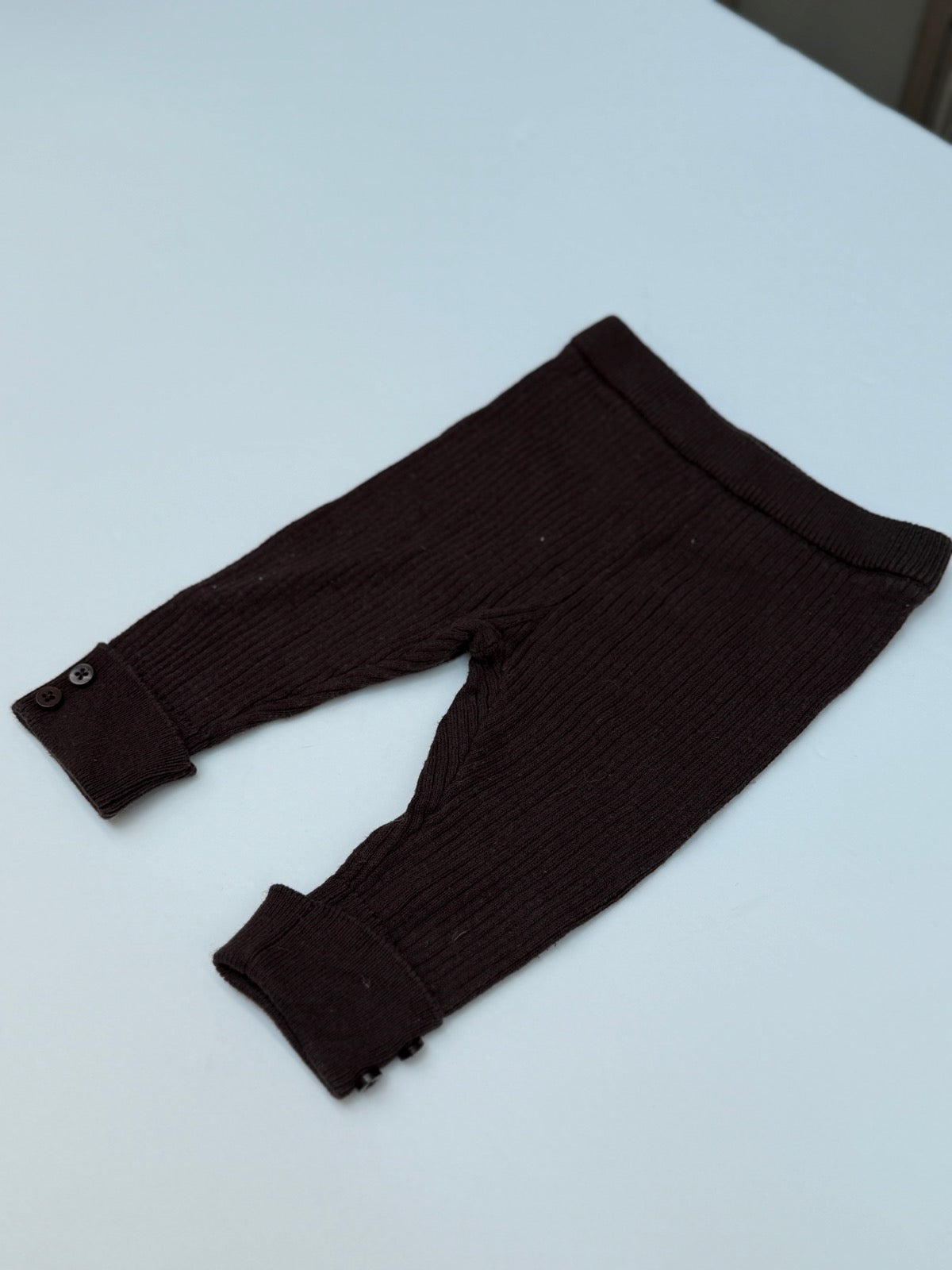 Ribbed Knit Baby Pants 1-3 Months