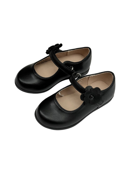 Children's Place Black Flower Mary Jane Size 6