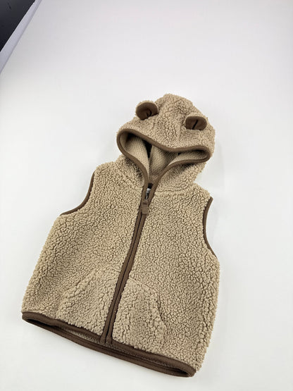 Carter's Tan Sherpa Bear Vest 9M