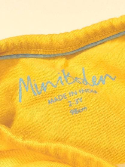 Mini Boden Ice Cream Sundae Yellow T-Shirt 2-3Y