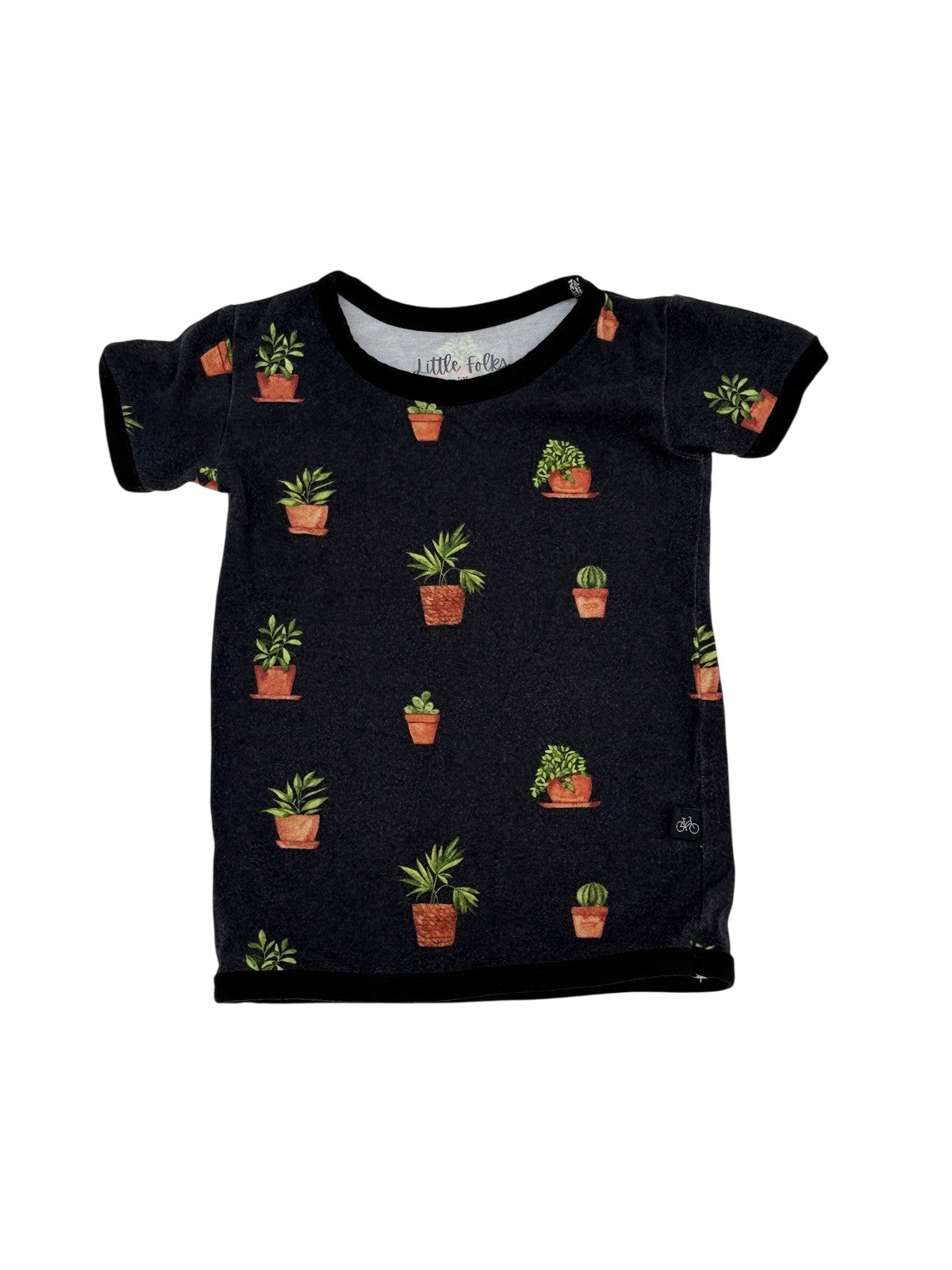 Little Folks Bamboo Plant Print T-Shirt Size 1-2T