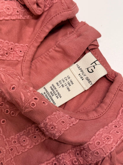 Happily Grey Kids Dusty Rose Eyelet Dress 18M