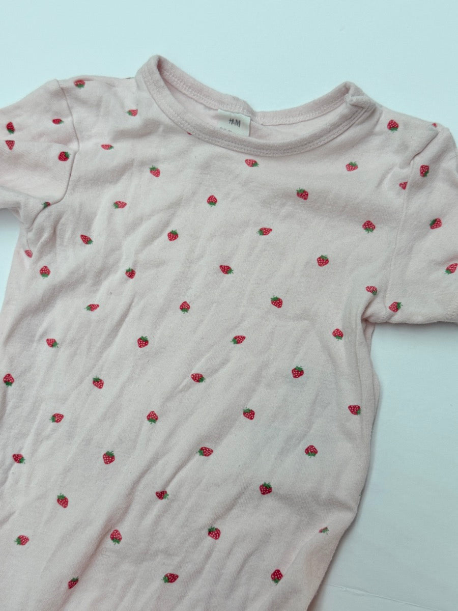 H&M Strawberry Print Bodysuit 2T
