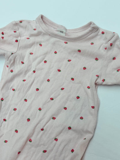 H&M Strawberry Print Bodysuit 2T