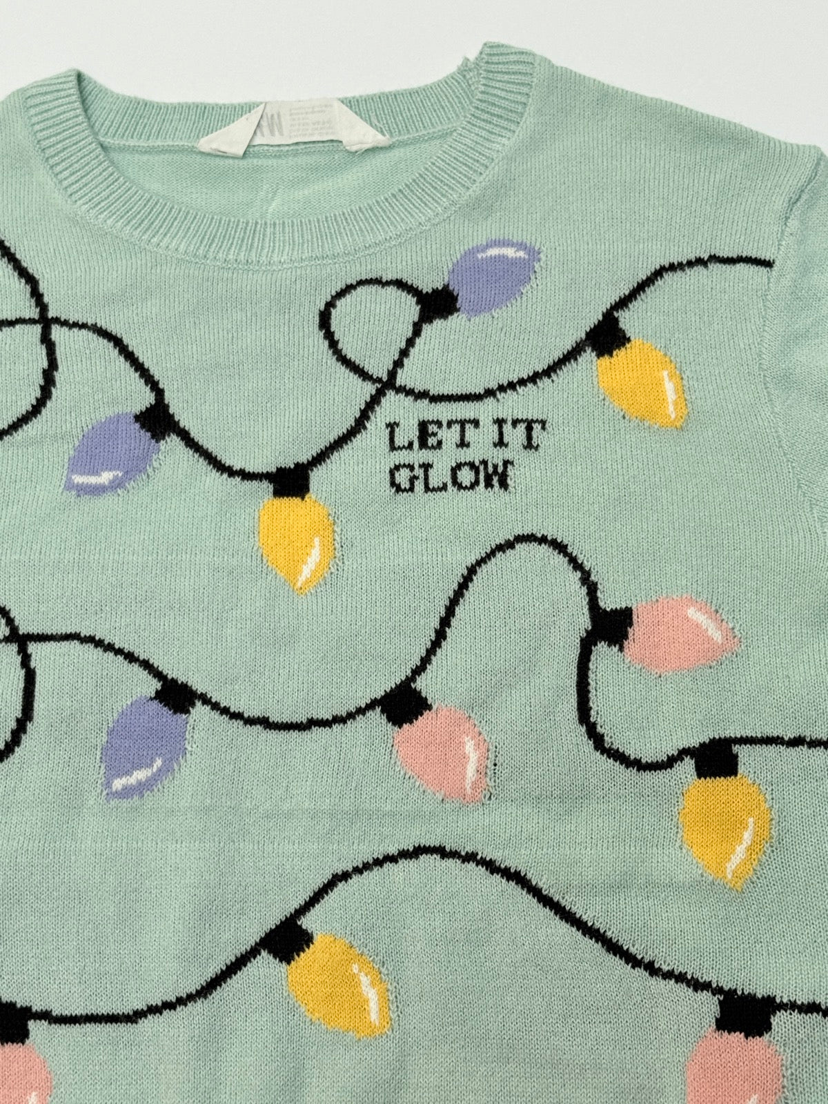 H&M Let It Glow Christmas Lights Sweater 8-10Y