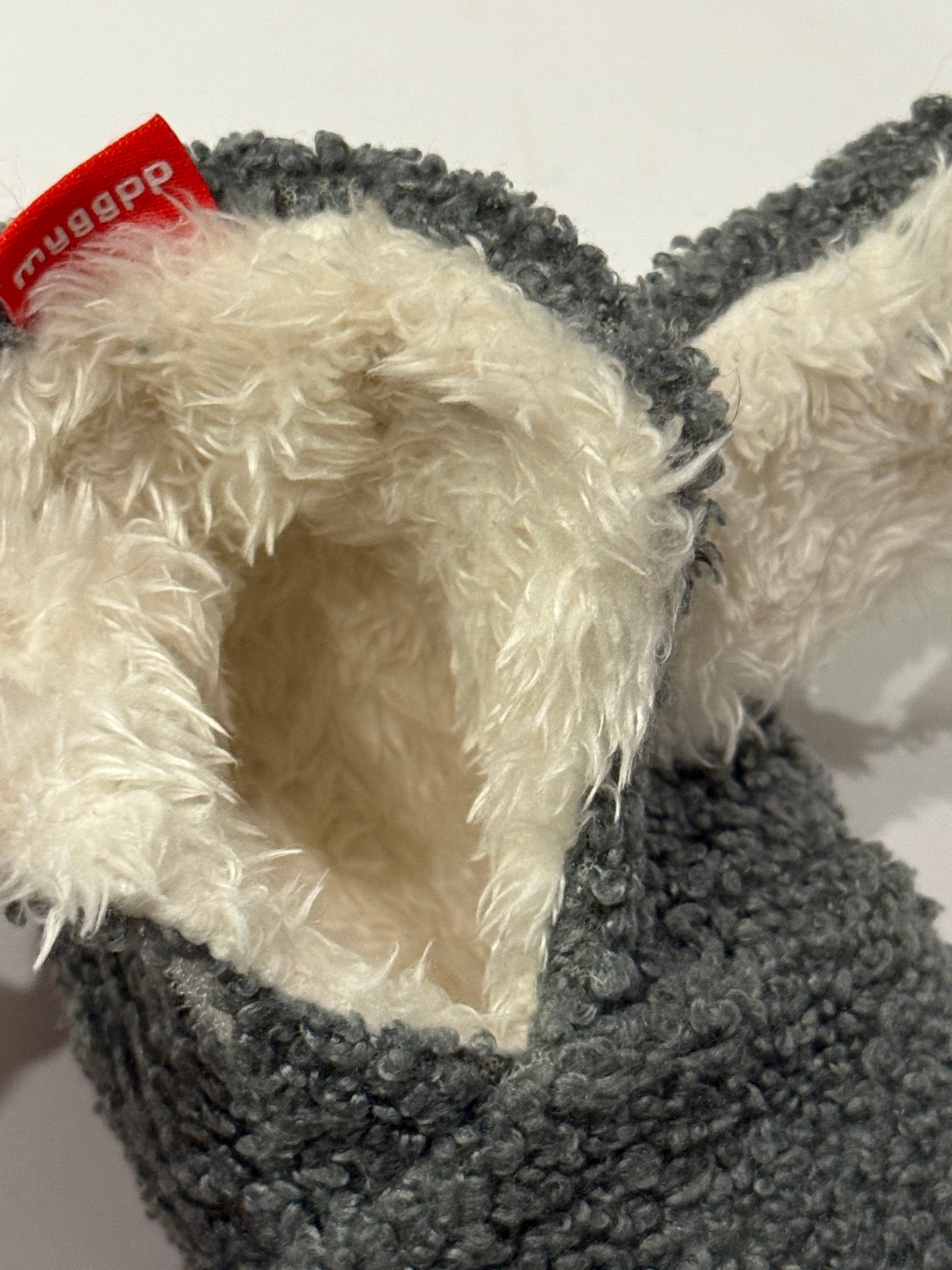 Myggpp Grey Sherpa Baby Booties