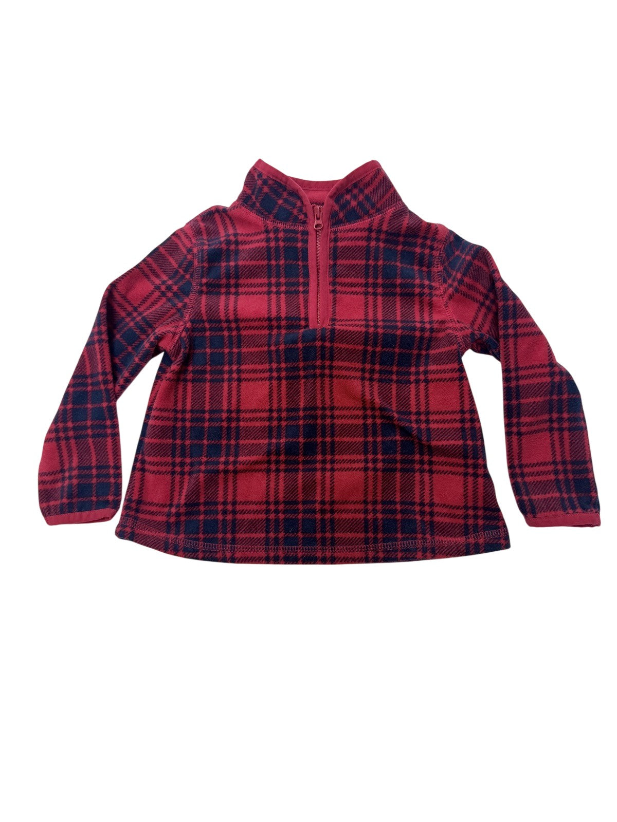 OshKosh B'gosh Plaid Fleece Quarter-Zip 24M