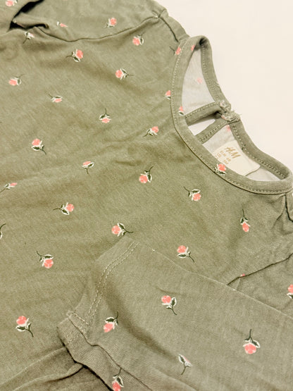 H&M Floral Long Sleeve Top 6-9M