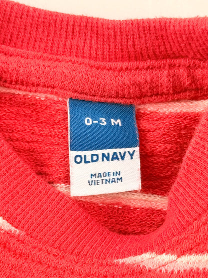Old Navy Red Striped T-Shirt 0-3M