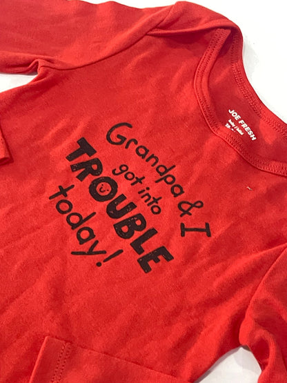 Joe Fresh Grandpa & I Red Bodysuit 18-24M