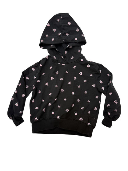 Miles The Label Black Floral Hoodie 2Y