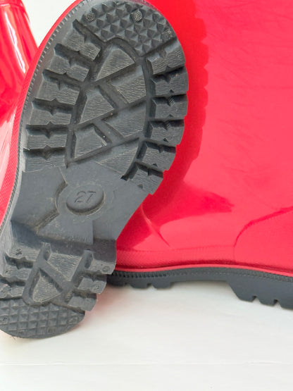 Kids Red Rain Boots Size 10