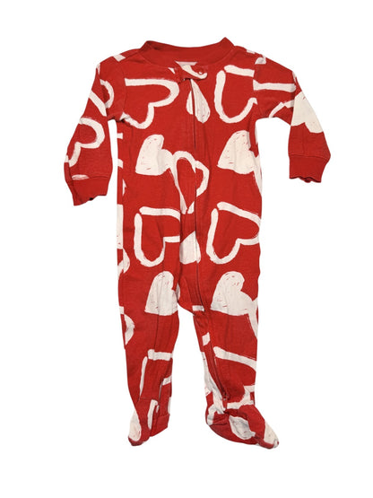 Carter's Red Heart Footed Sleeper 9M