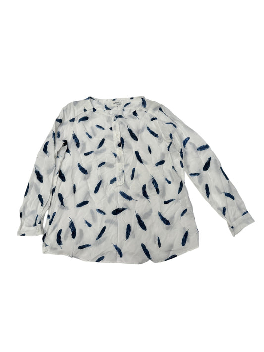 Hartford Feather Print Viscose Blouse Size 10