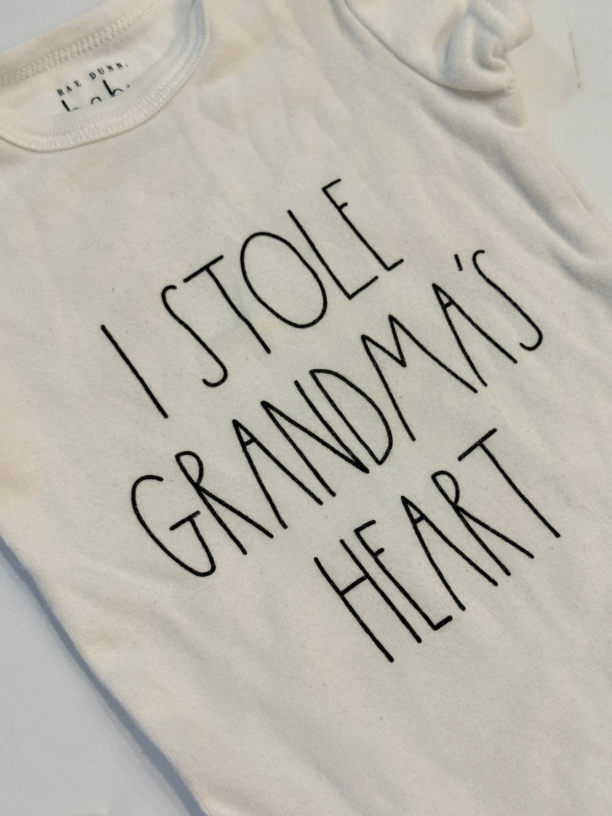 Rae Dunn Baby I Stole Grandma's Heart Onesie 6-9M
