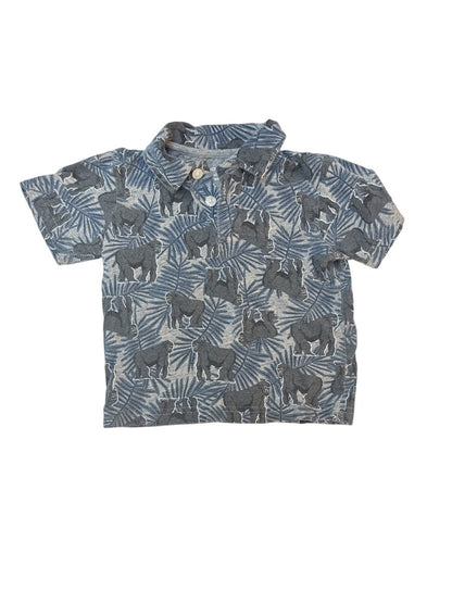 Joe Fresh Tropical Print Button Shirt 2T