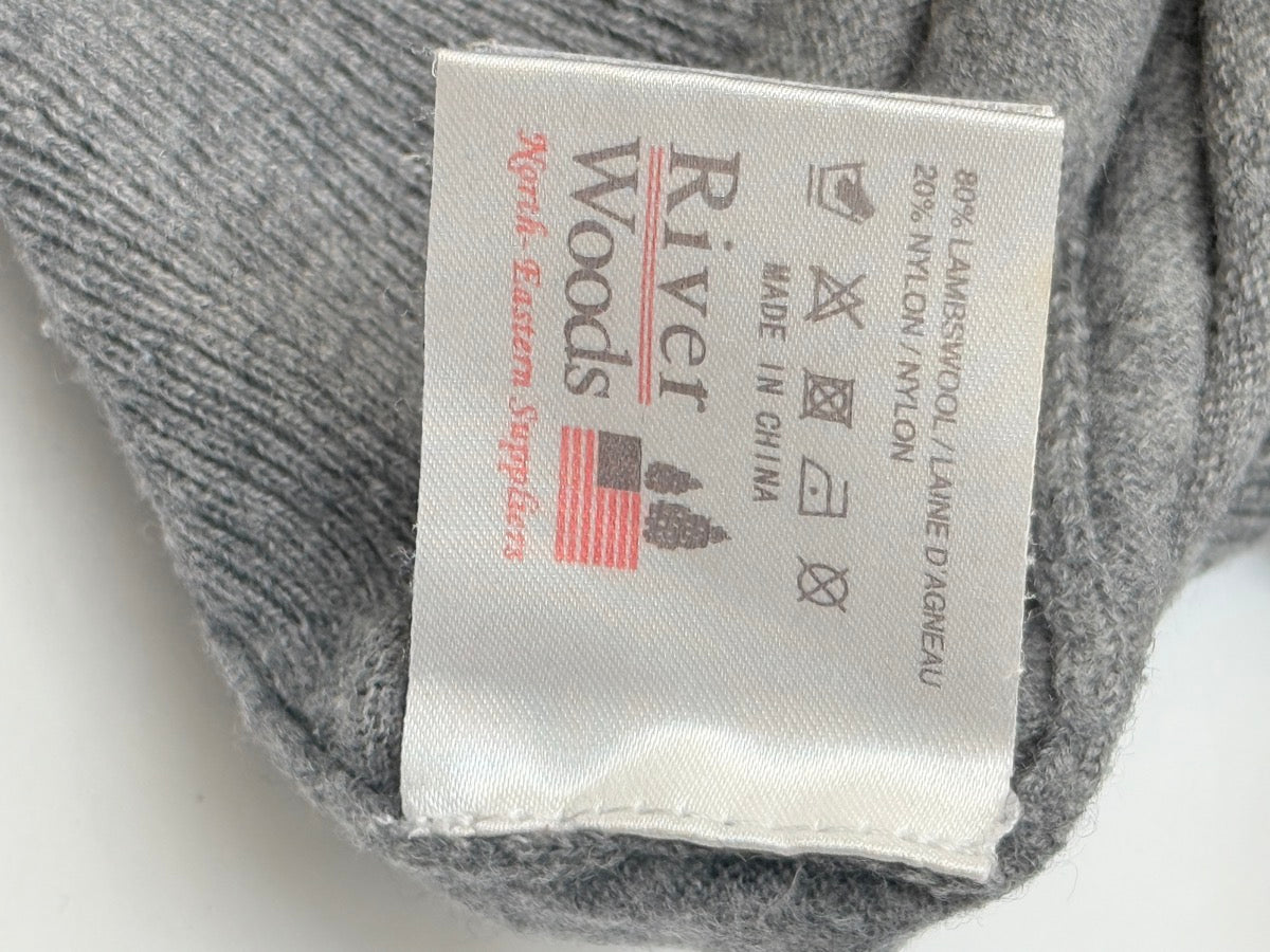 River Woods Gray Quarter-Zip Sweater Size 12