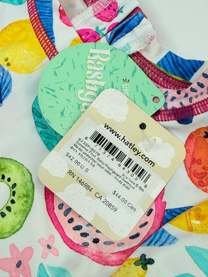 New with Tags Hatley Summer Fruit Baby Rashguard Swimsuit 6-9m