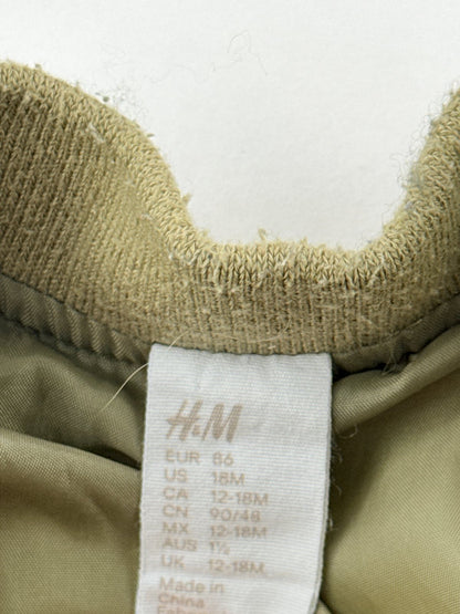 H&M Olive Green Quilted Jacket 12-18M
