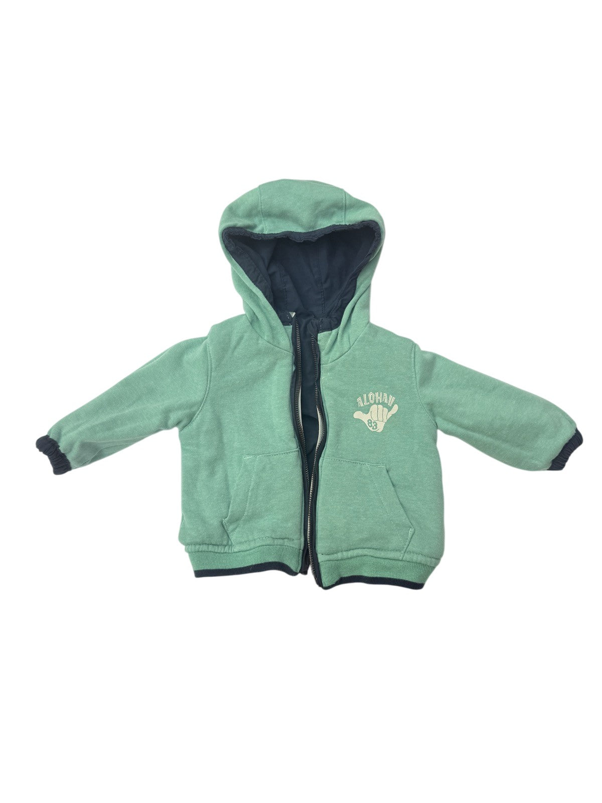 Zara Baby Boy Green Surf Hoodie 6-9m
