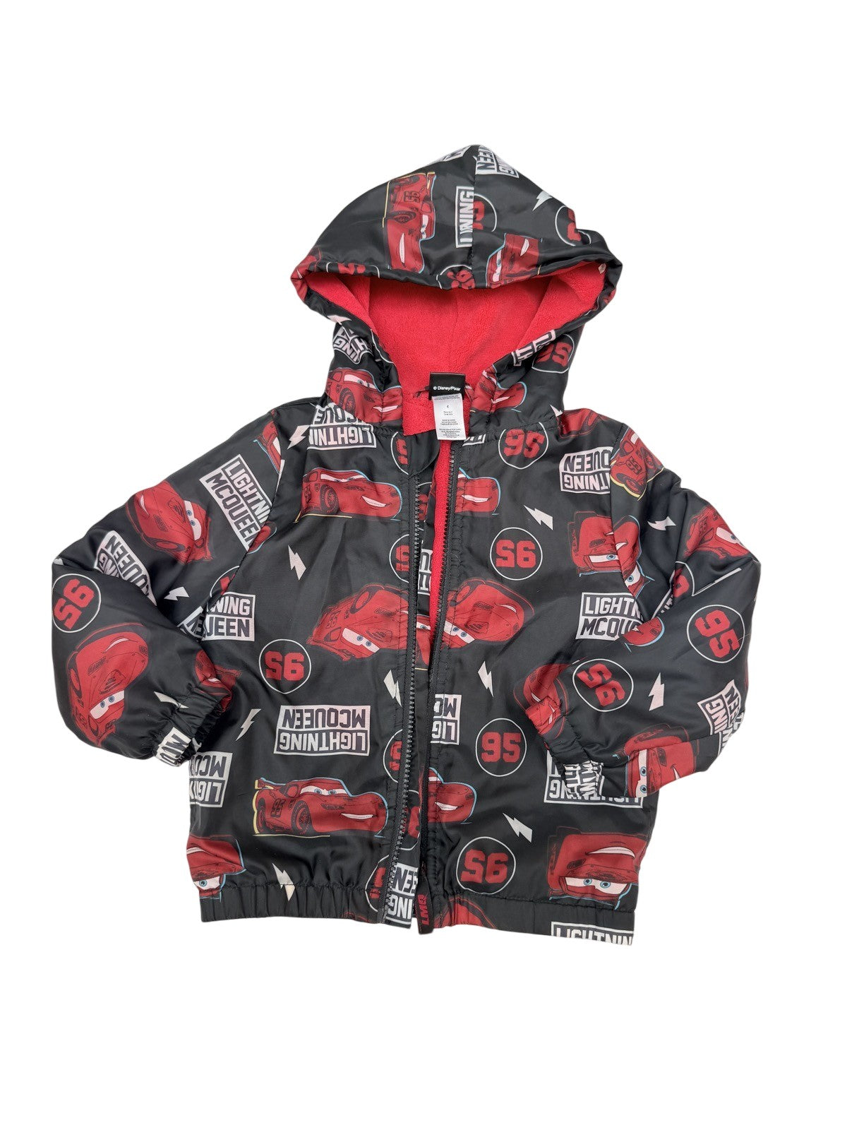 Disney Pixar Cars Lightning McQueen Jacket Size 4