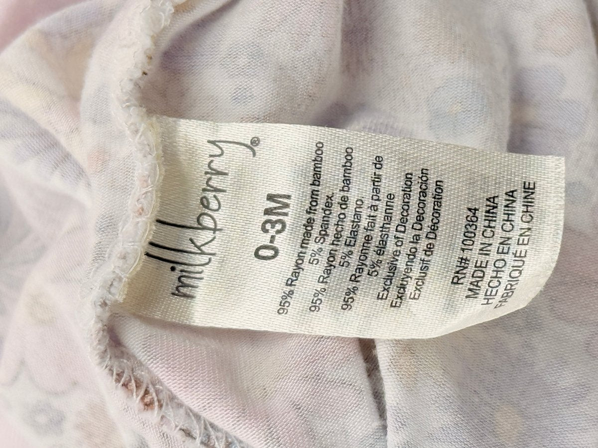 milkberry Floral Bodysuit 0-3M