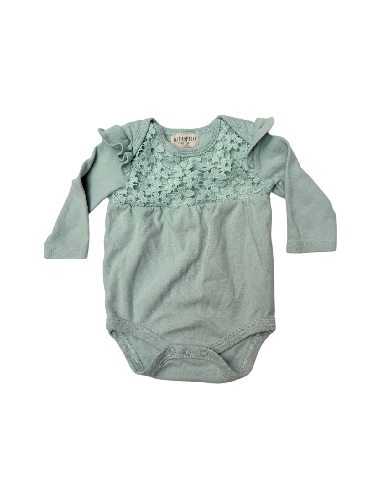 Rabbit + Bear Organic Lace Bodysuit 3-6M