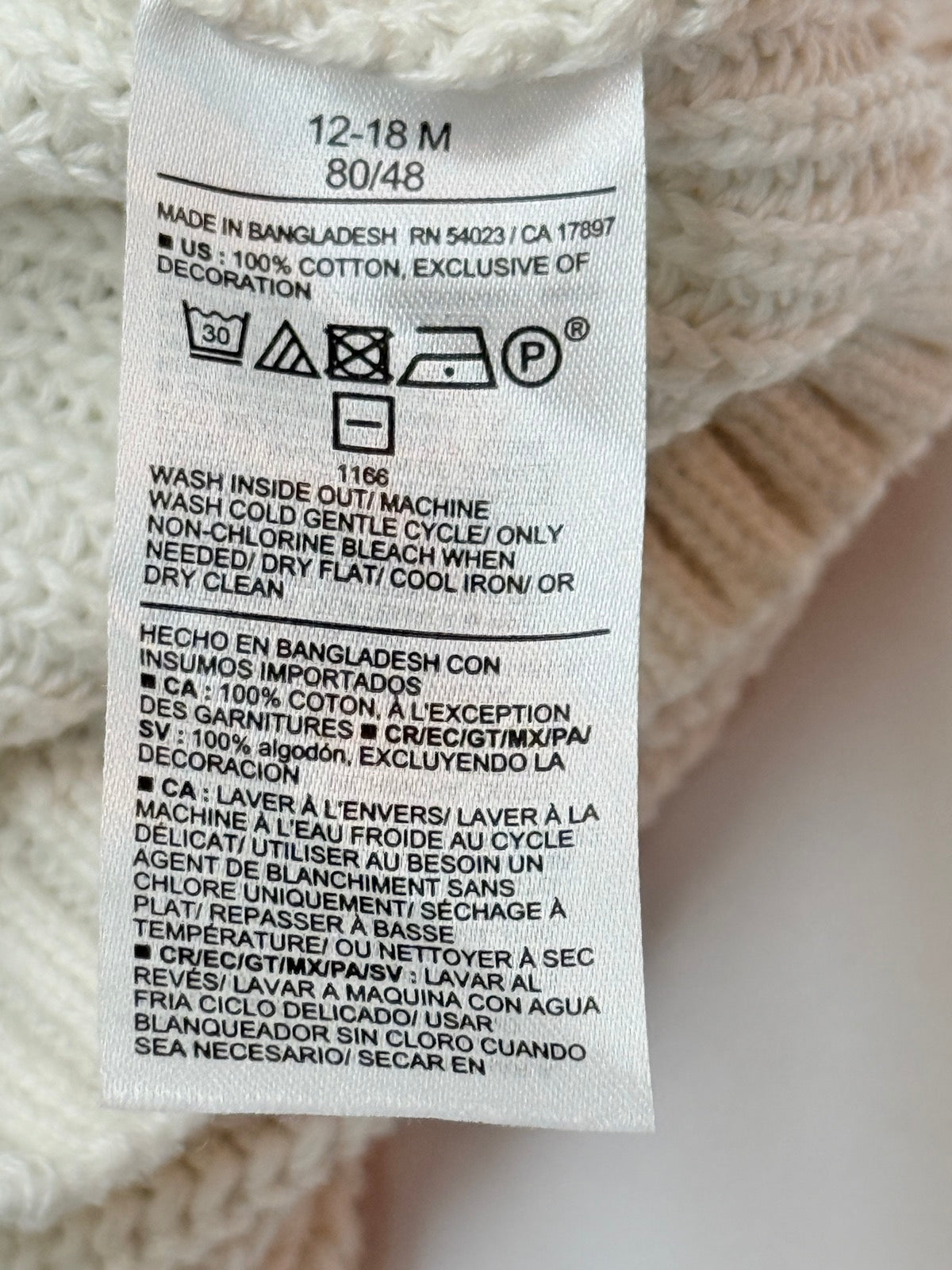 Old Navy Little Love Knit Sweater 12-18M