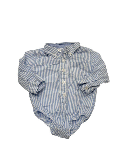 Children's Place Striped Long Sleeve Romper 6-9M