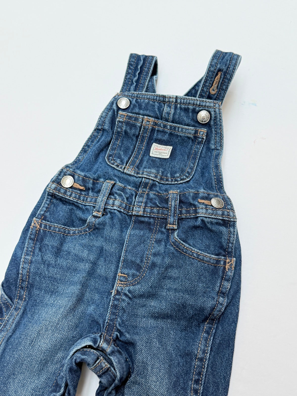 Old Navy Workwear Denim Overalls 6-12M