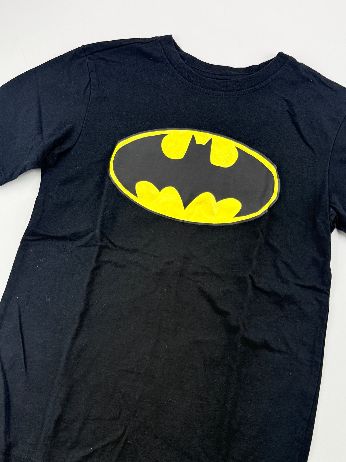 Batman Logo Black T-Shirt Size M (7-8) 7-8