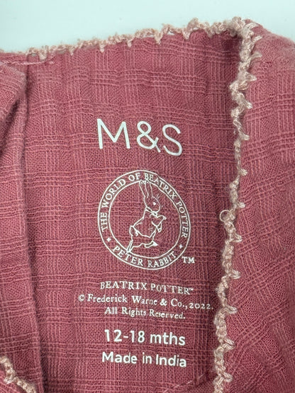 M&S Peter Rabbit Pink Dress 12-18M