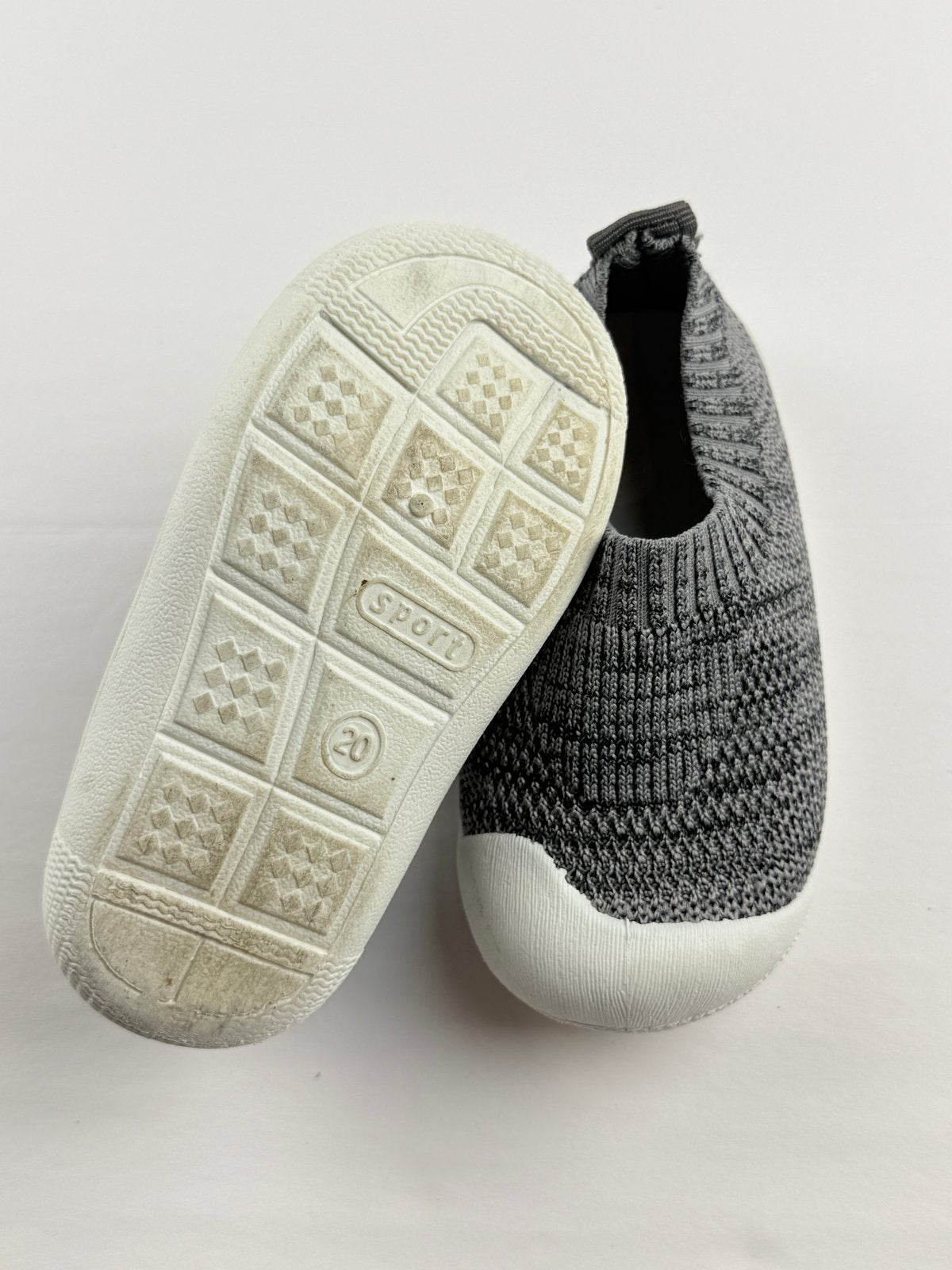 Gray Knit Slip-On Toddler Shoes 5C