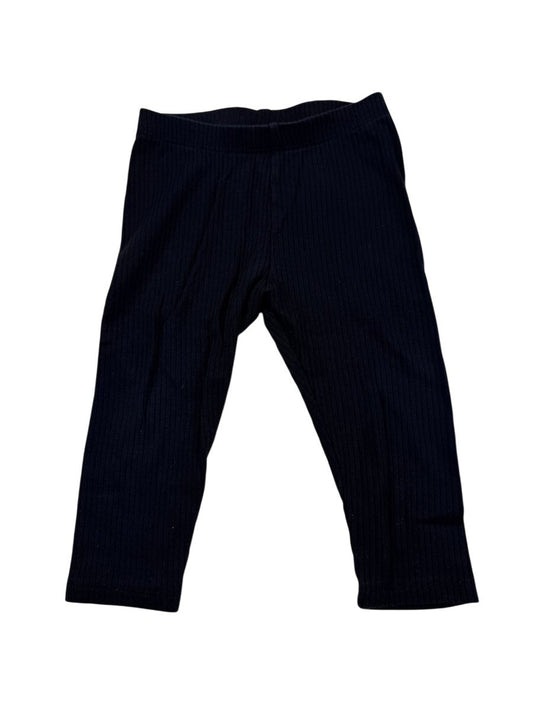 H&M Black Ribbed Leggings Size 12-18M