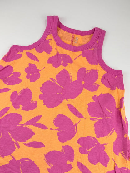 Gap Kids Orange Pink Floral Dress Size M (8) 8