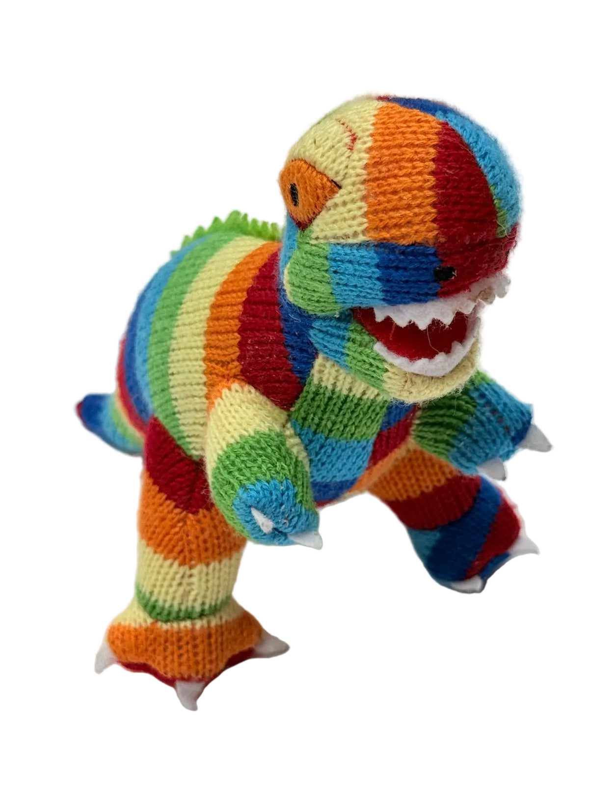 Best Years Knitted Rainbow Dinosaur Toy