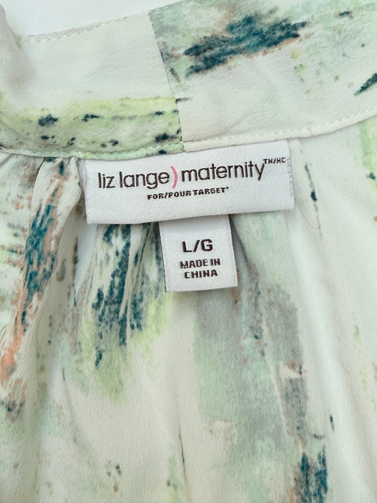 Liz Lange Maternity Abstract Print Dress L