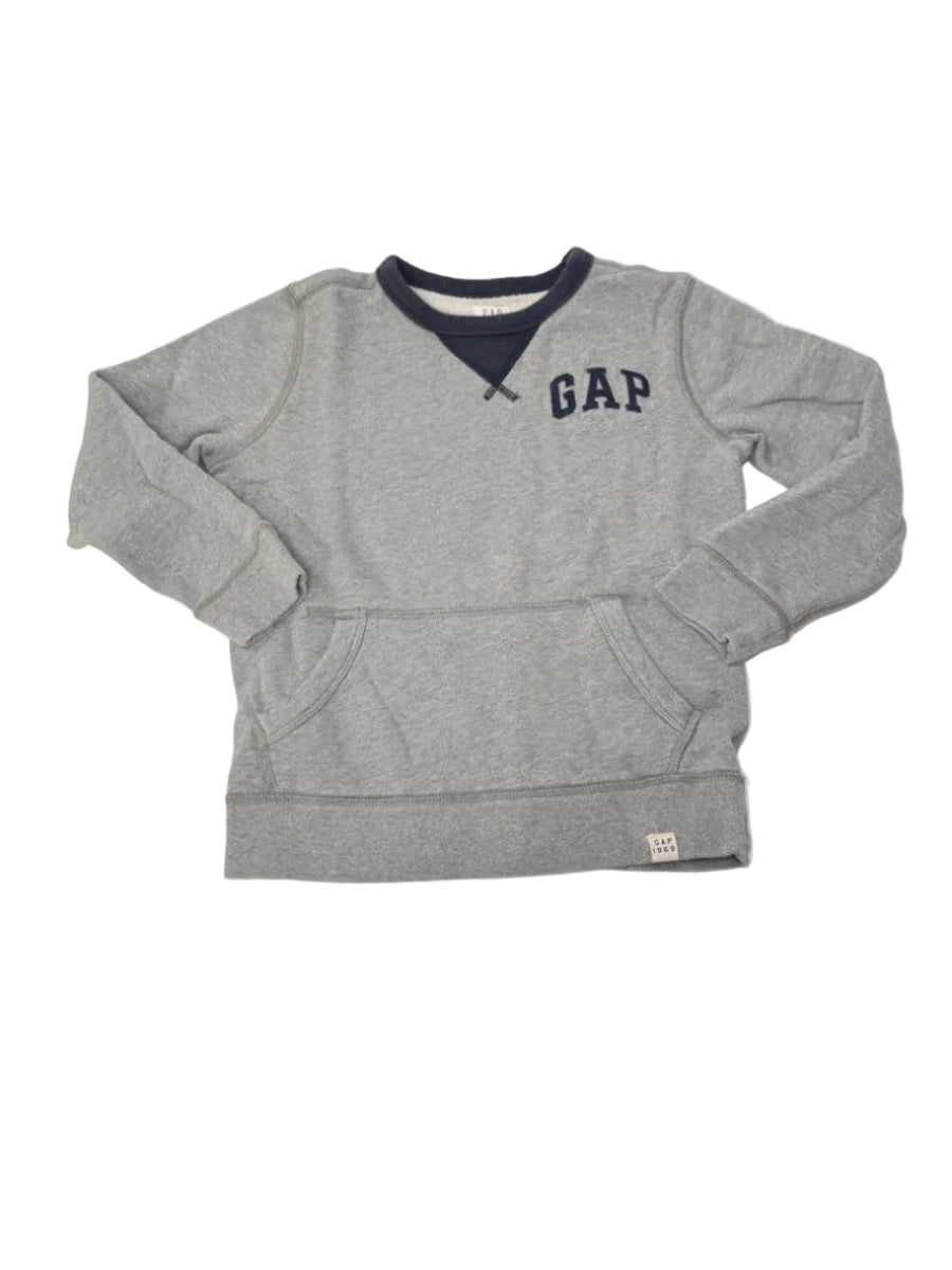Gap Kids Gray Logo Zip Hoodie Size 6-7