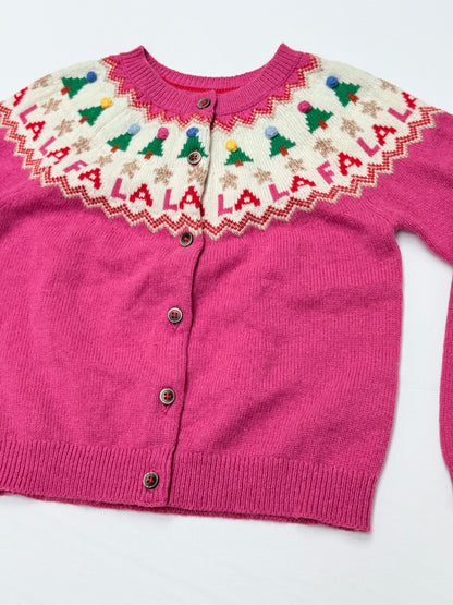 Mini Boden Fa La La Christmas Cardigan 5-6Y