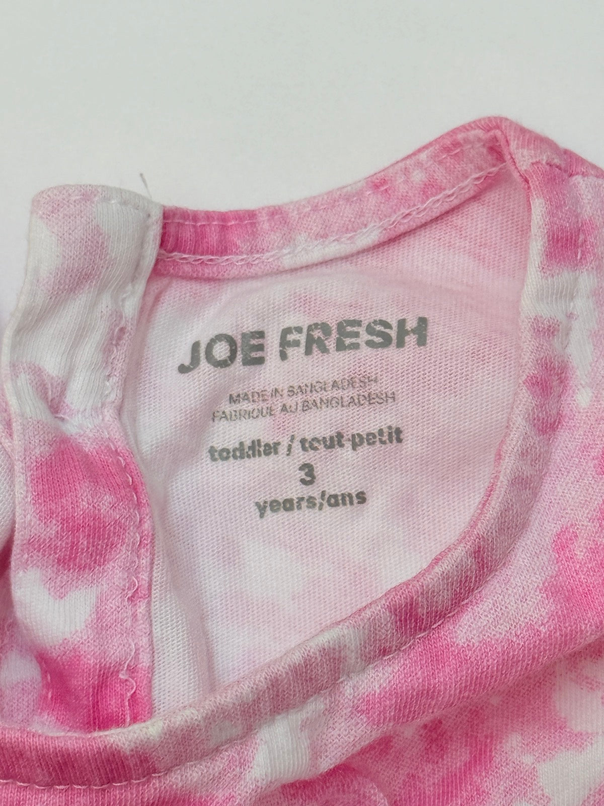 Joe Fresh Pink Tie-Dye Romper 3T