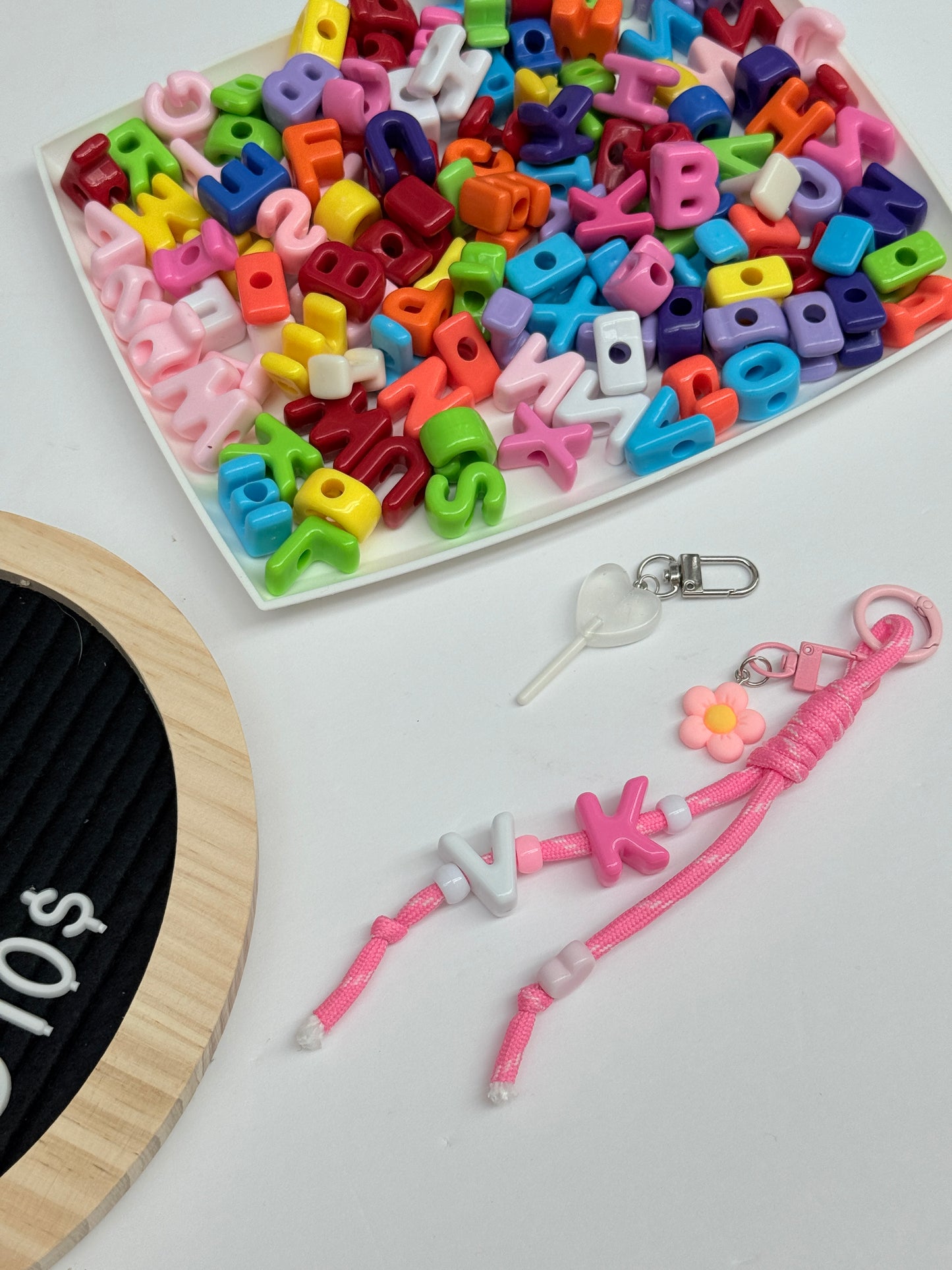 Initials Bag Charms DIY Kits! Perfect for back to school back packs!