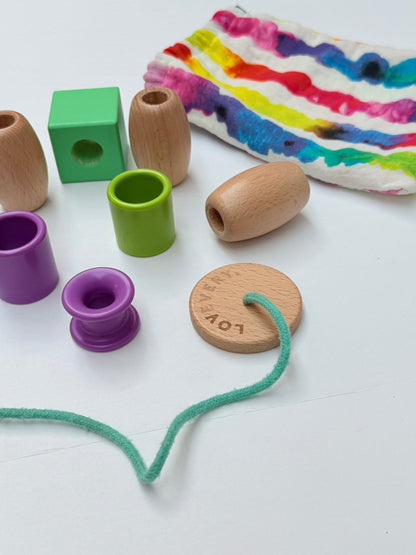 Lovevery Threadable Bead Kit with Bag