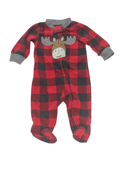 Carter's Buffalo Plaid Moose Sleeper 3M
