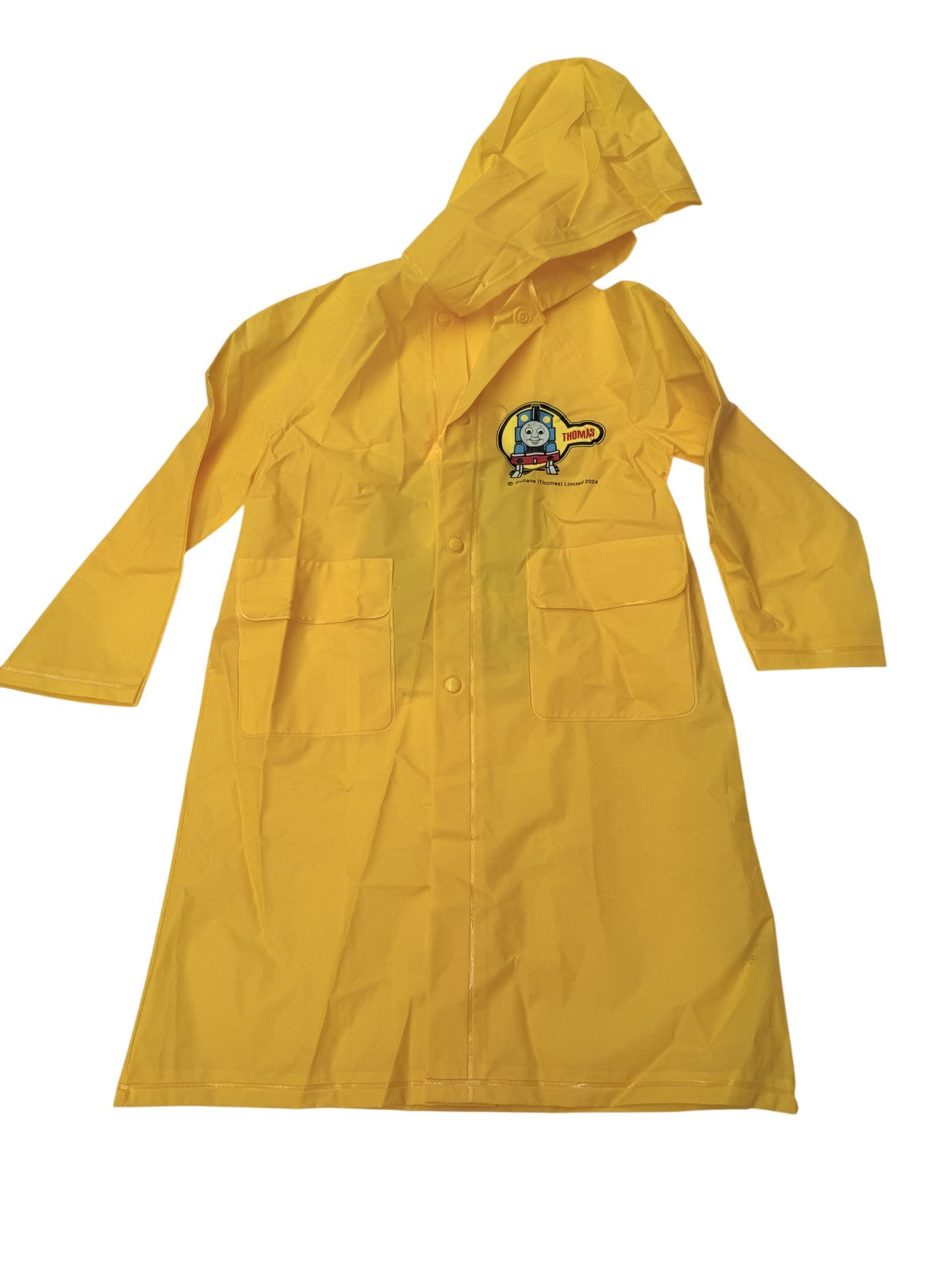 Rain Coat in a Bag-  Thomas & Friends Yellow Hooded Raincoat 7Y