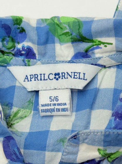 April Cornell Blueberry Gingham Dress Size 5/6