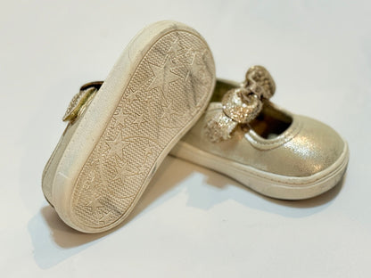 Carter's Gold Glitter Bow Mary Jane Toddler Size 5