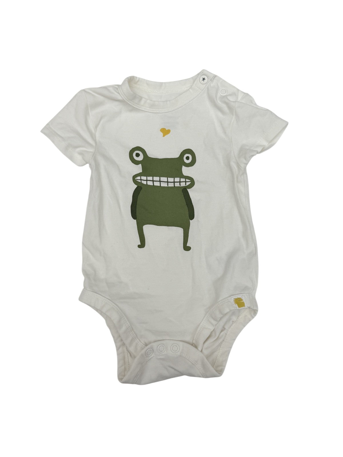 Little Earthling Frog Print Bodysuit 3-6M
