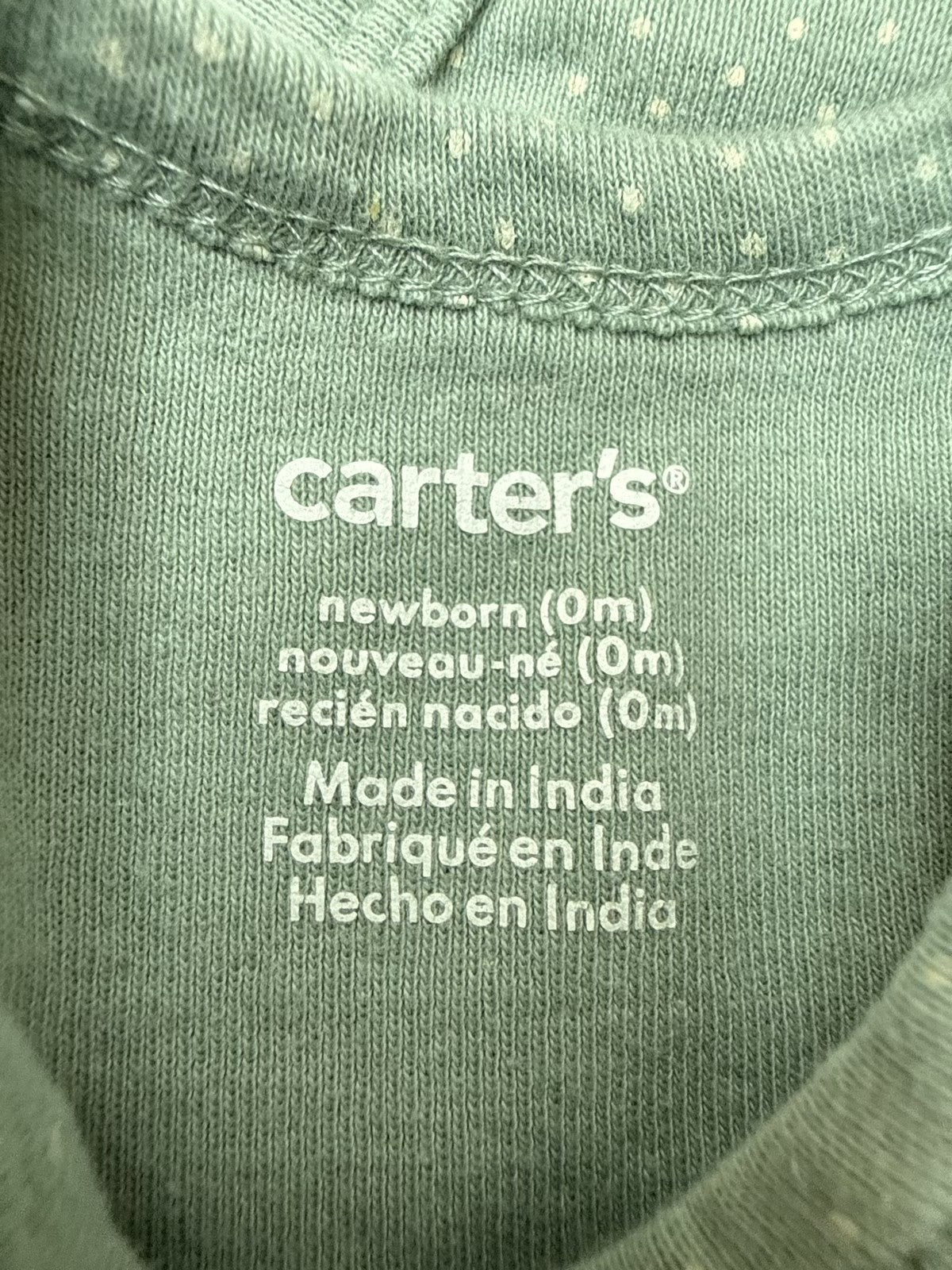 Carter's Green Polka Dot Bodysuit Newborn